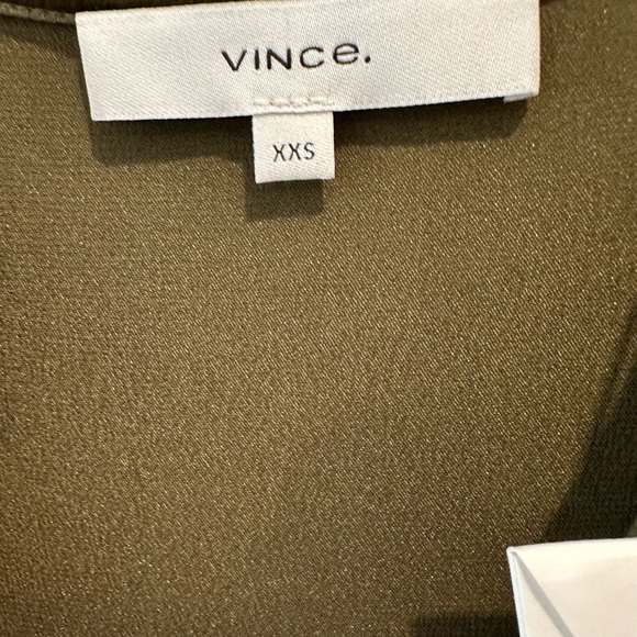 Vince silk charmeuse blouse NWT olive - Picture 3 of 7